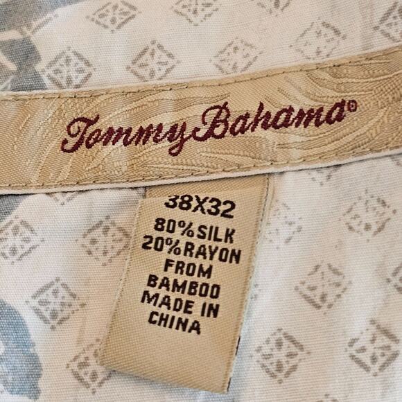 Tommy Bahama Relax Mens Silk Pleated Straight Pants Size 38 X 30 Casual Trousers - Picture 8 of 11